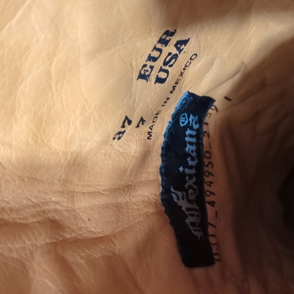 Free People X Mexicans Cross Train Embroidered Cowboy Boots size 7 - Picture 9 of 9